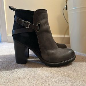 Rebels black leather and suede ankle boots size 39